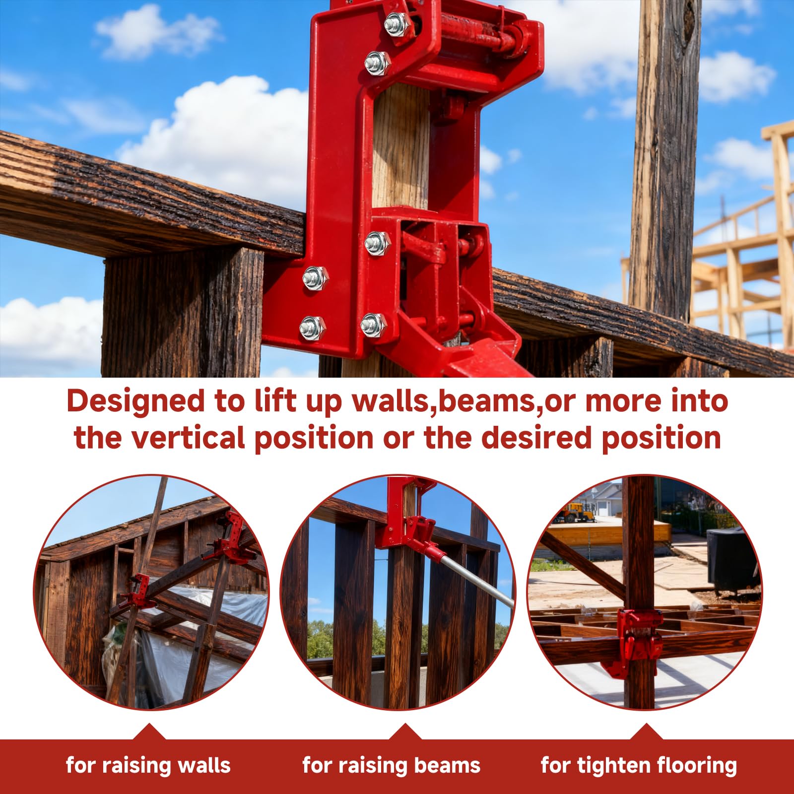 MYOYAY Portable Wall Jack, Wall Jack for Framing Wall Use with 1-1